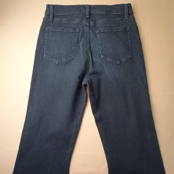 Loft Denim Jeans Size 30/10 The Slim Flare High Rise Dark Wash - Picture 7 of 11